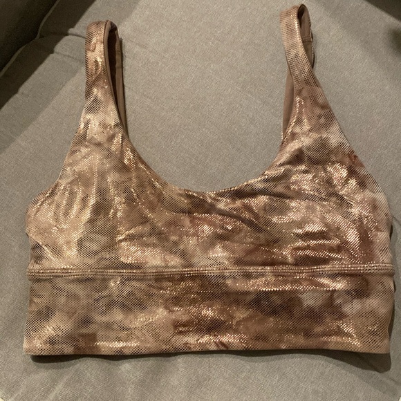 EUC [lululemon] Align Reversible Sparkly Brown Shine Sports Bra Women's Size 6 - Picture 3 of 6